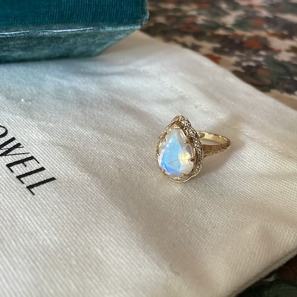 ❗️SOLD❗️Logan Hollowell PREMIUM Queen Water Drop Moonstone Full Pavé Diamond YG - Picture 11 of 17